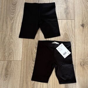 H&M black bike shorts - 3/4Y